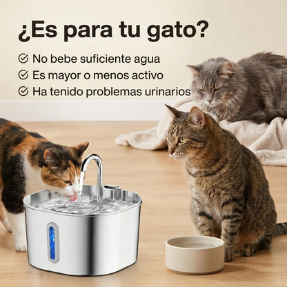 MichiSteel™ Bebedero de Acero Quirúrgico